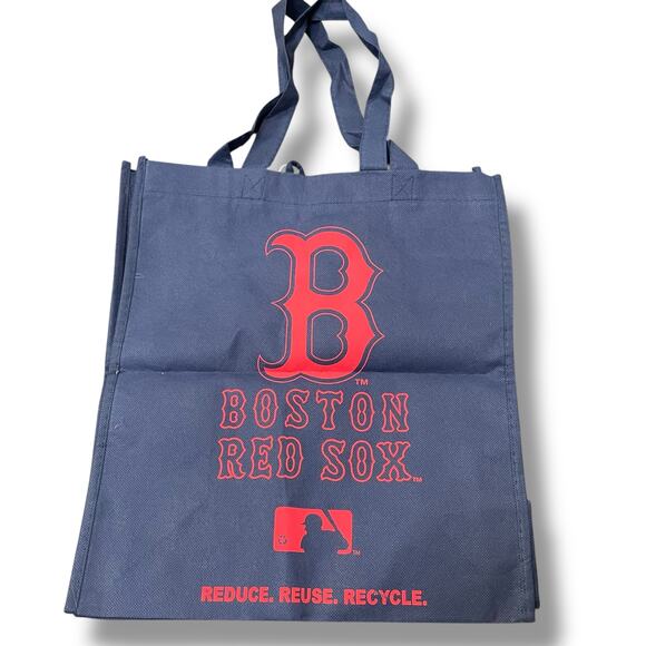 Boston Red Sox Reusable Bag MLB Baseball FOCO Shopping Grocery Gym School Blue - Picture 7 of 9